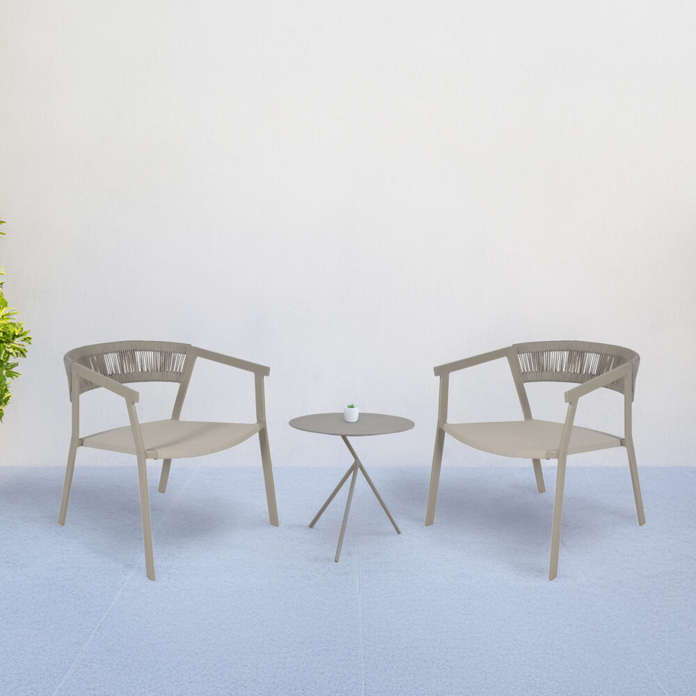 ชุดนั่งเล่นภายนอกสานเชือก (3ชิ้น) ALU695-ALU126/CH Living Set