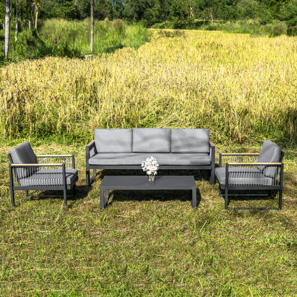 ชุดโซฟาภายนอกเชือกสาน ALU650/Sofa Set