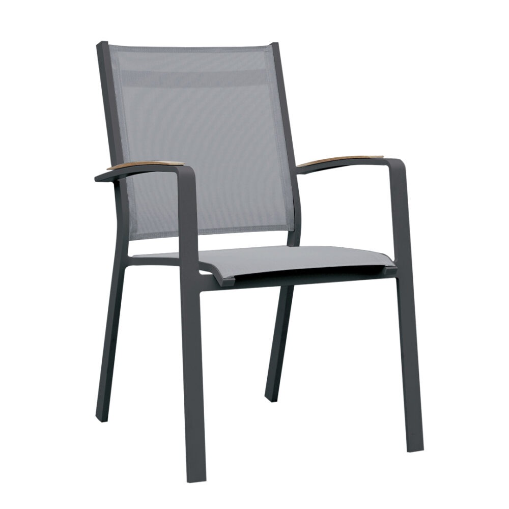 ชุดทานอาหารภายนอกอลูมิเนียม (4 ที่นั่ง)ALU859/DC/BLK- ALU958/T90/BLK Dining Set - Image 2