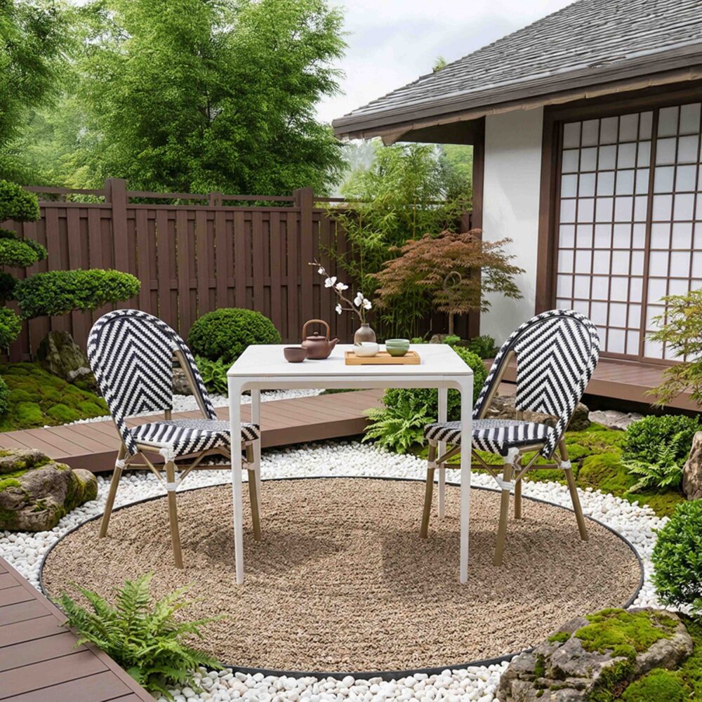 ชุดเก้าอี้ทานข้าวสานหวายเทียม (3ชิ้น) ALU6155A-T2505 Dining Set