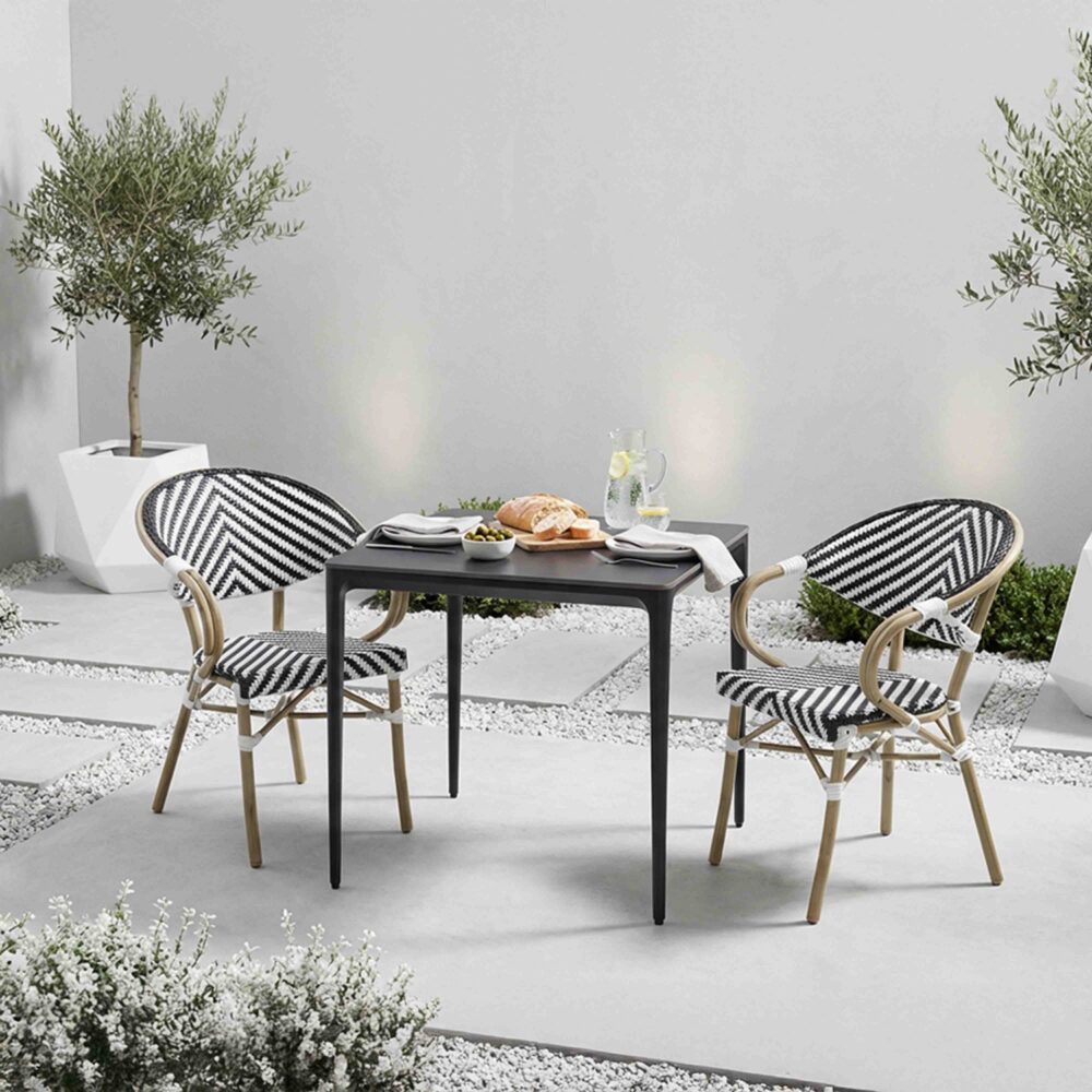 ชุดเก้าอี้ทานข้าวสานหวายเทียม (3ชิ้น) ALU6156A-T2505 Dining Set